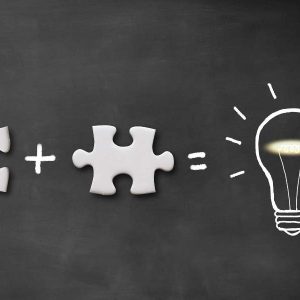 Puzzle pieces + sign = light bulb. Developing Emotional Intelligence - Self Study.